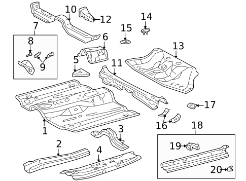 Floor & Rails for 2005 Toyota Celica #0