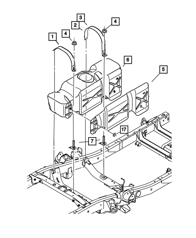 52102524AC - Fuel: Fuel Tank Heat Shield for Dodge: Ram 1500, Ram 2500, Ram 3500 Image