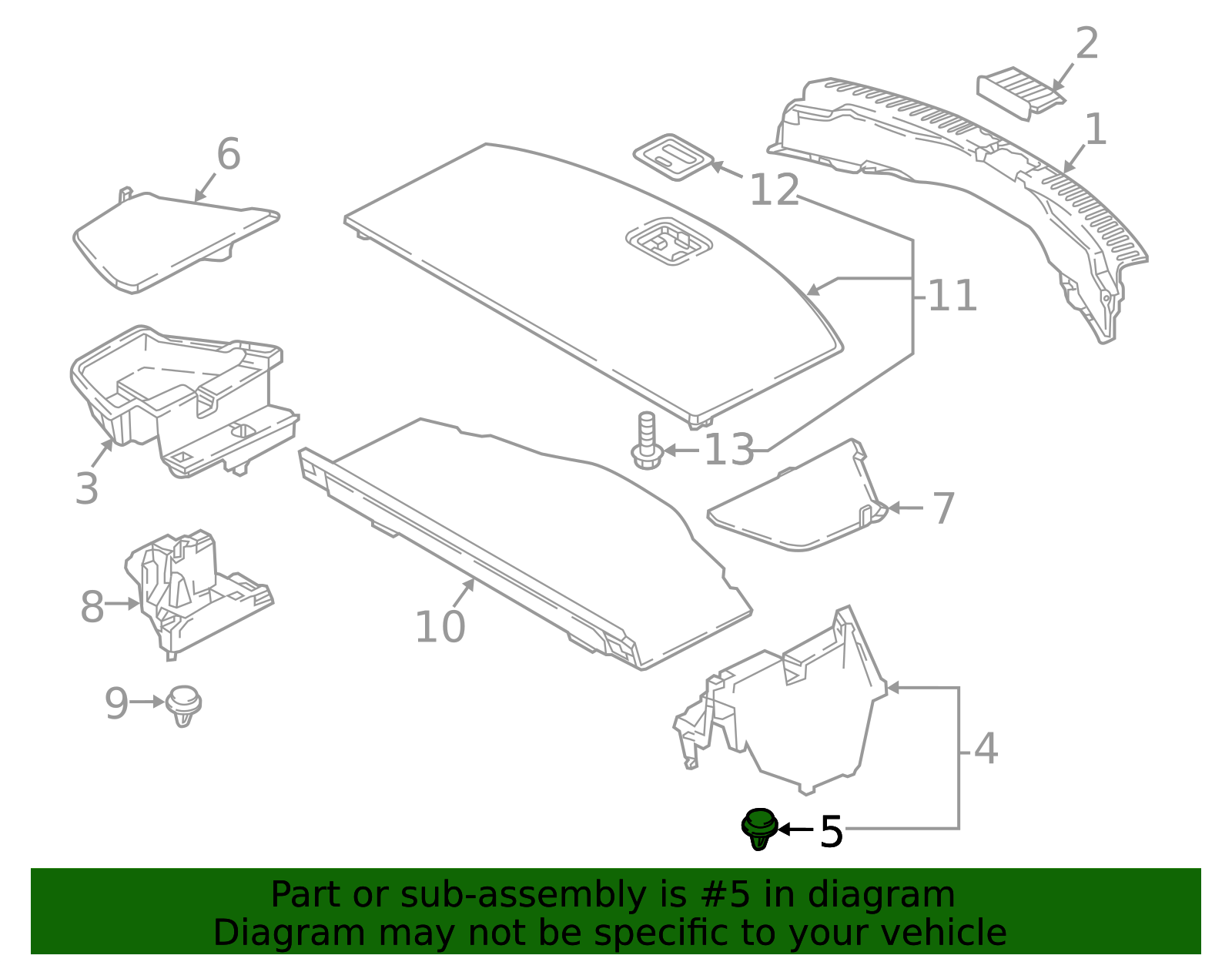 GJ6R-68-ABX - Door Trim Panel Pocket Clip - 2004-2023 Mazda