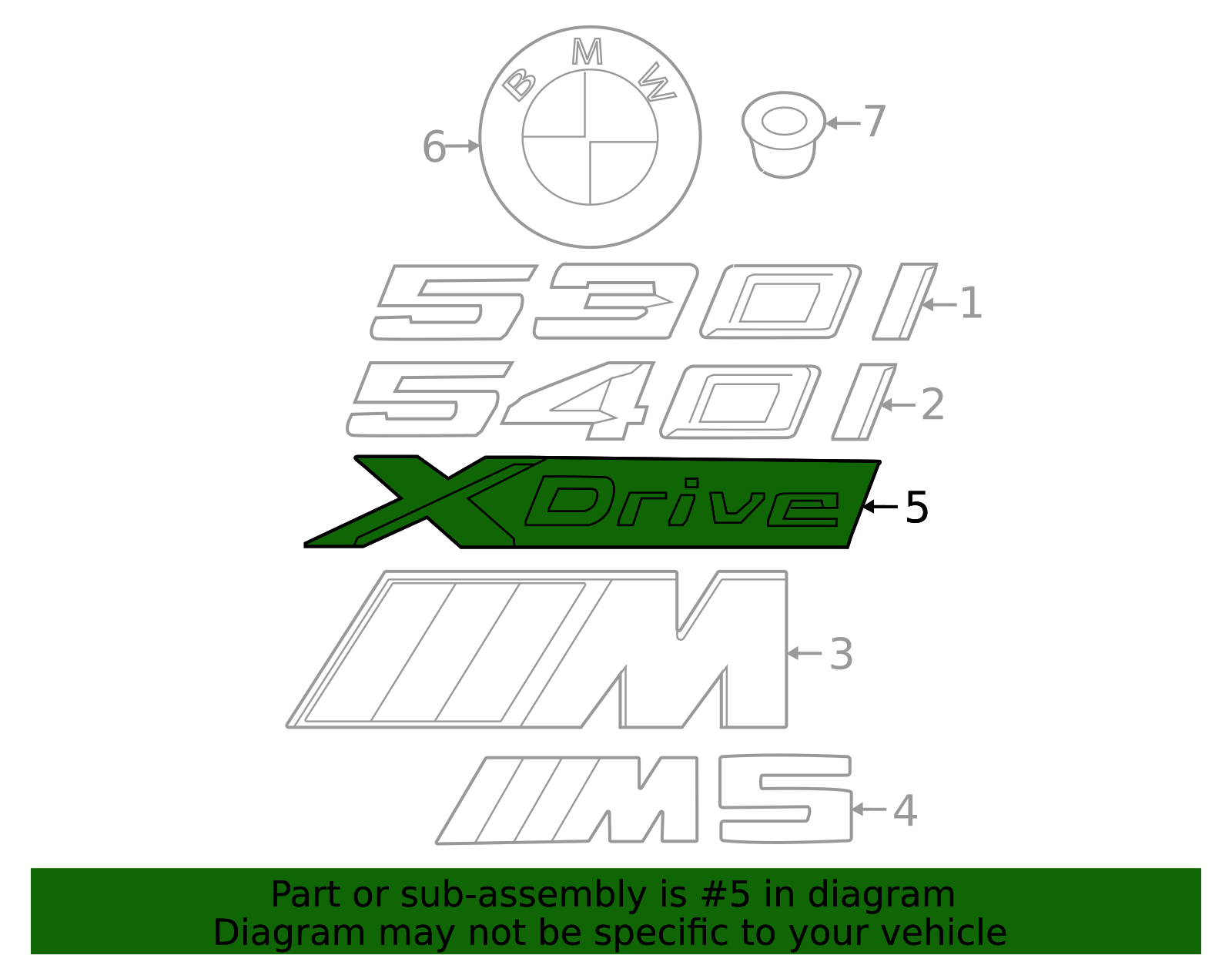 OEM BMW Nameplate Part# 51145a0c946 | BMW Parts Center