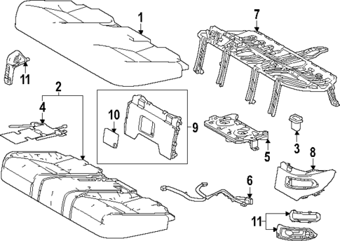 Rear Seat Components for 2023 Lexus RX500h #5