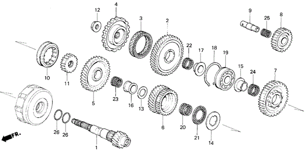 AT Countershaft ('84-'85) for 1985 Honda Civic #0