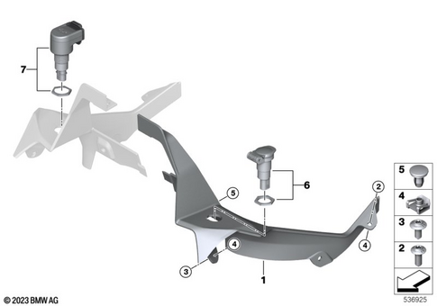 Motorcycle Trim Section, Windshield for 2025 BMW-Motorrad F 900 GS #4