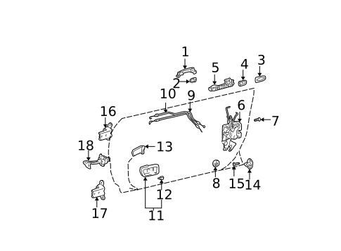 Rear Door for 2002 Toyota Camry #1