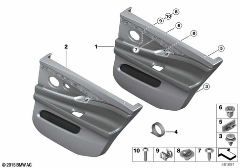 Door Trim Panels / Lateral Trim Panels for 2014 BMW 535i #2