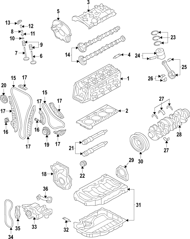 6K103383B - Engine: Head Gasket for Audi Image