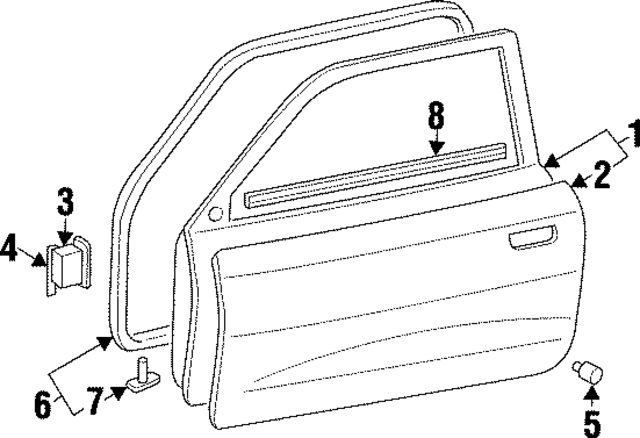 MR186337 - : Door Weather-Strip for Mitsubishi Image
