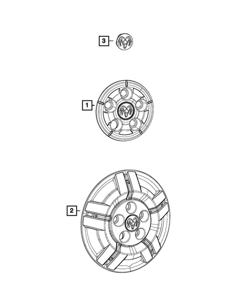 Wheel Covers and Center Caps for 2017 Ram ProMaster 1500 #0