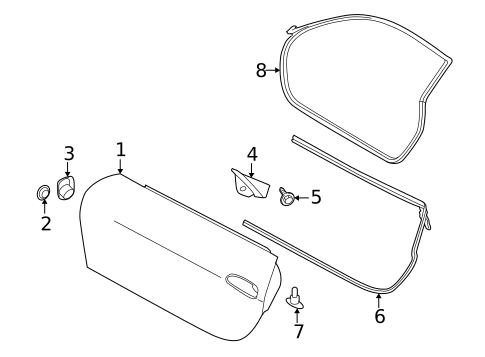 Door & Components for 2019 Porsche 718 Cayman #0