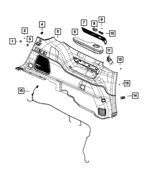 Panels - Moldings - Scuff Plates, Pillar, Cowl, 1/4 Panel Trim and Cargo Covers for 2022 Jeep Grand Wagoneer #4