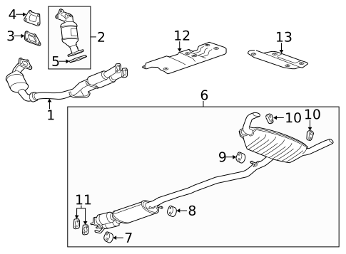Exhaust Components for 2014 Cadillac SRX #0