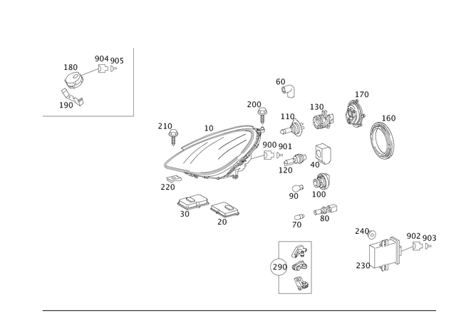 171820336164 - Electrical System: Lamp Unit for Mercedes-Benz Image image