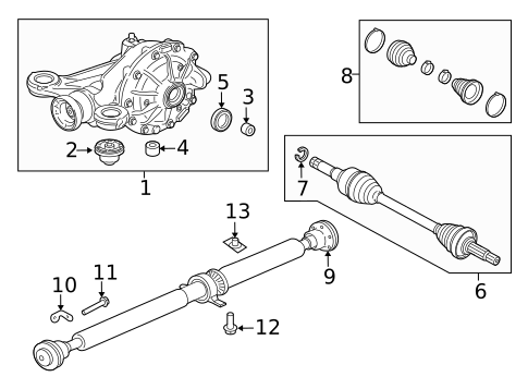 Axle & Differential for 2014 Jaguar F-Type #0