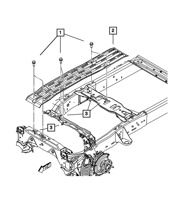 6506318AA - Transfer Case Model 243 [DH5]: Hex Head Screw And Washer, Mounting for Mopar Image