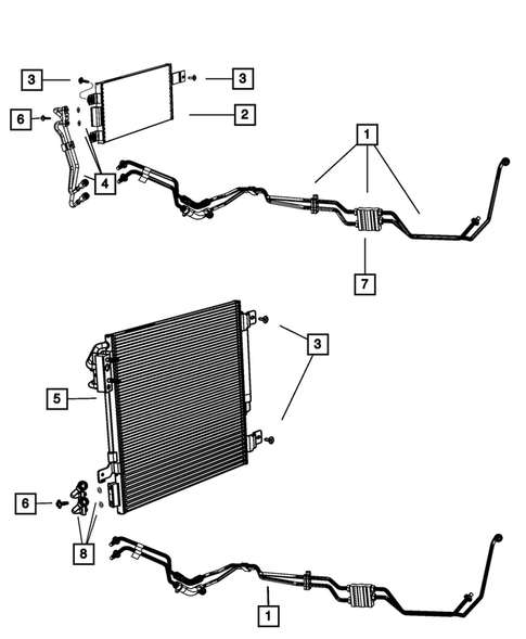 Transmission Oil Cooler, and Lines for 2014 Jeep Wrangler #0