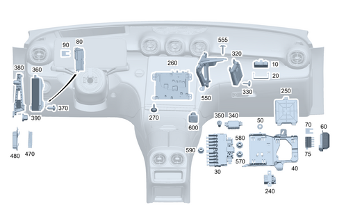 Control Units/Fuse Boxes/Relays in Vehicle Interior for 2025 Mercedes-Benz CLE 300 #0