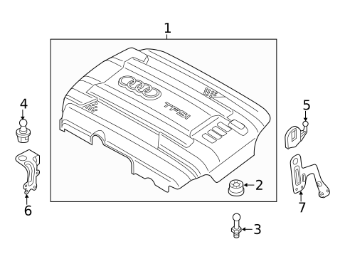 Engine Appearance Cover for 2015 Audi A3 #0