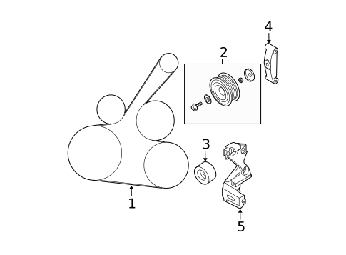 Belts & Pulleys for 2010 Nissan Versa #0