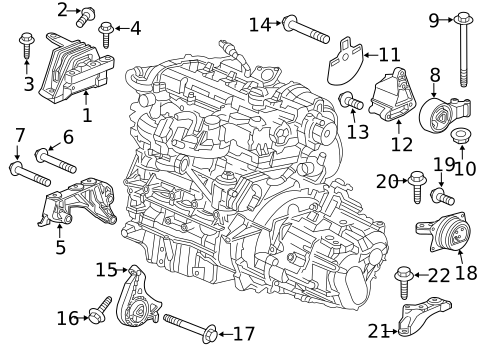 Engine & Trans Mounting for 2011 Saab 9-5 #0