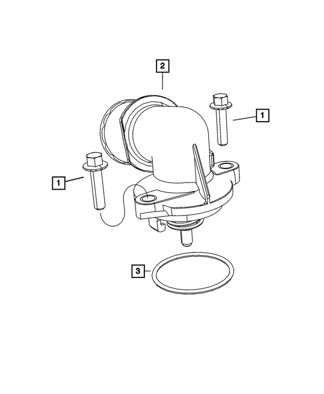 « 68027632AA – Cooling : Collerette Hexagonale Boulon, Montage, Supérieur pour Mopar Image »