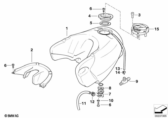 16122345065 - Engine: Hose - 7.5X13 for BMW-Motorrad Image