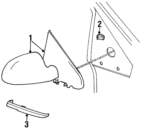 Outside Mirrors for 2000 Chrysler Grand Voyager #0