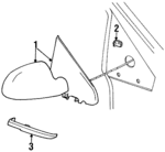 4675570AB - Body: Mirror Assembly for Chrysler: Grand Voyager, Town &amp; Country, Voyager | Dodge: Caravan, Grand Caravan Image