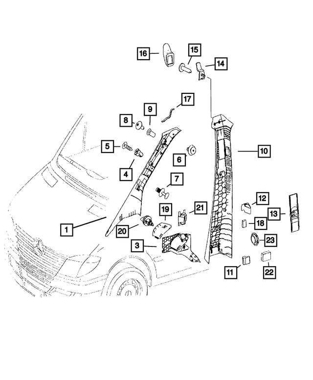 68014291AA - Body Sheet Metal Except Doors: Insulator for Dodge: Sprinter 2500, Sprinter 3500 Image