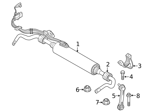 Stabilizer Bar & Components for 2024 BMW M8 Gran Coupe #1