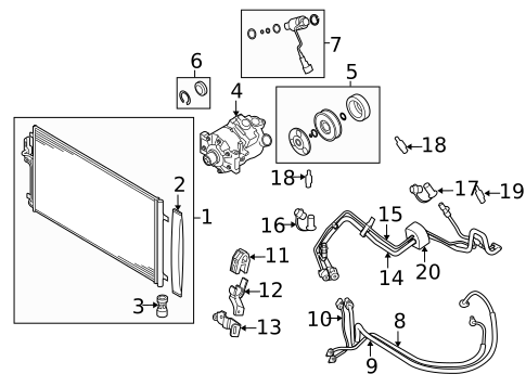 Condenser, Compressor & Lines for 2009 Volvo S80 #0