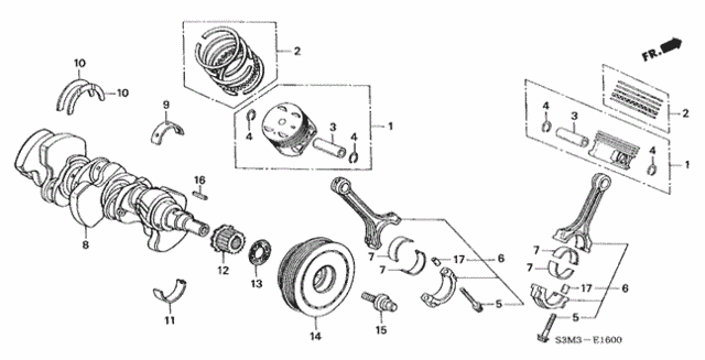 Piston - Crankshaft for 2001 Acura CL #0