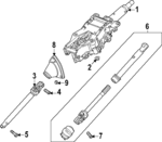 85524421 - : Part# 85524421 Intermediate Shaft for Cadillac: ESCALADE IQ | Chevrolet: Silverado EV | GMC: Hummer EV Pickup, Hummer EV SUV, Sierra EV Image