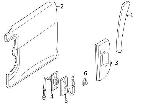 Interior Trim - Side Door for 2000 Nissan Quest #0