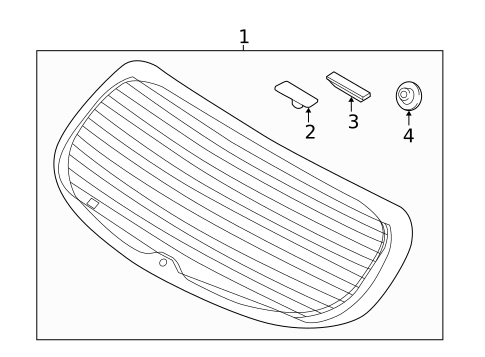 Glass - Lift Gate for 2016 Kia Forte5 #0