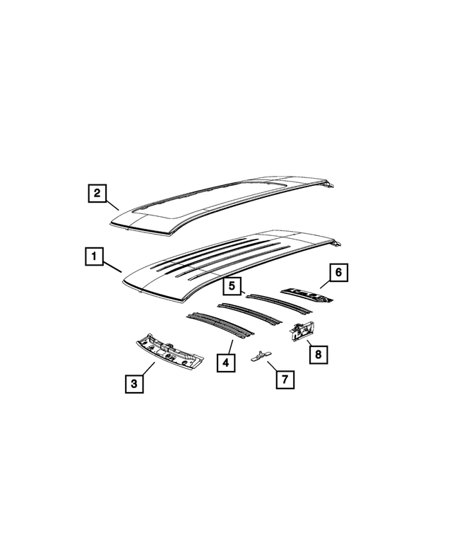 68245806AB - Body Sheet Metal Except Doors: Windshield Header for Mopar Image image