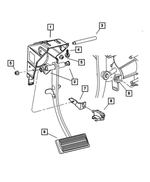 4721735AC - Service Brakes: Brake Pedal And Bracket for Chrysler: Town &amp; Country, Voyager | Dodge: Caravan, Grand Caravan Image