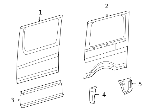 Side Panel for 2009 Dodge Sprinter 3500 #0