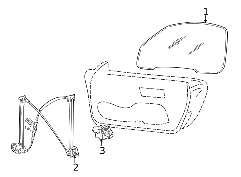 Glass - Door for 1999 Porsche 911 #1