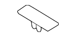 86115M6000 - Body: Back Glass Stopper for Hyundai Image