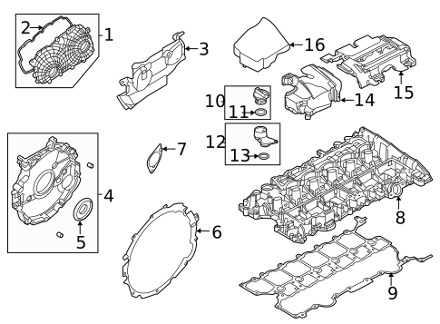 Valve & Timing Covers for 2021 Land Rover Range Rover Sport #0