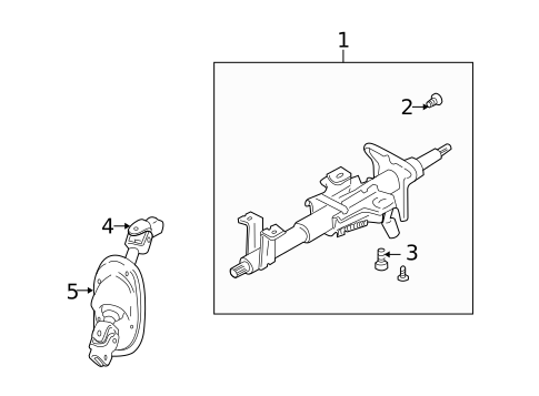 Steering Column Assembly for 2001 Hyundai XG300 #0