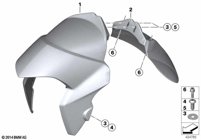 46617716710 - : Front Wheel Fender for BMW-Motorrad Image