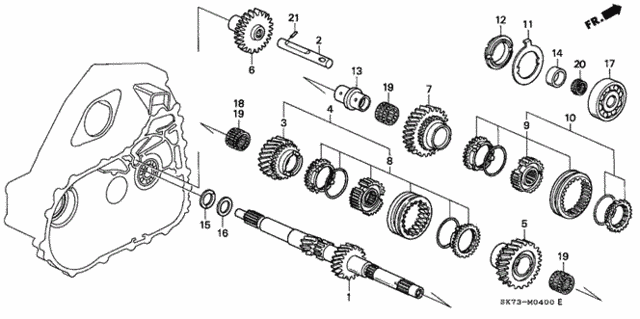 MT Mainshaft (1) for 1992 Acura Integra #0