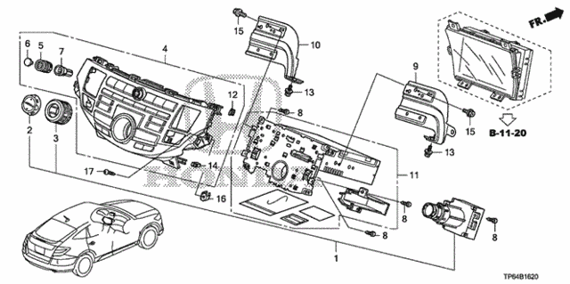 Center Module (Navigation) for 2012 Honda Crosstour #0