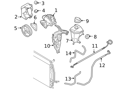 Pump & Hoses for 2009 Audi A8 Quattro #0