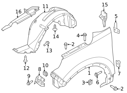 Fender & Components for 2012 Ford Explorer #0