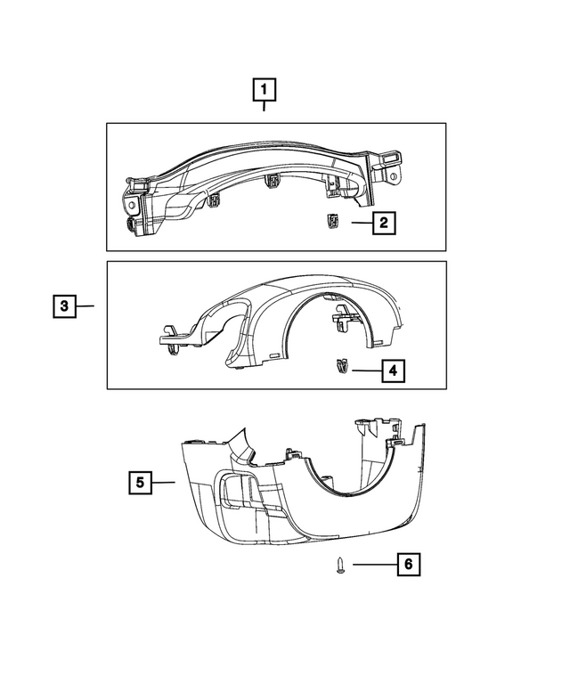8AD83TX7AA - Interior Trim: Steering Column Shroud Gap Hider for Mopar Image