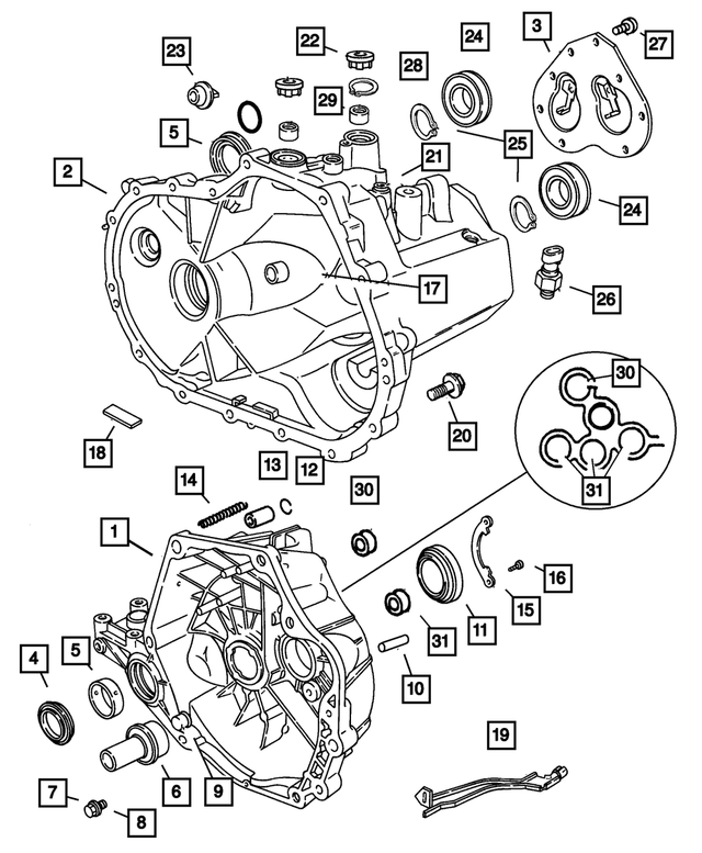 5016883AA - NVG Manual Transaxle 5 Speed: Transmission Case for Mopar Image