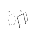 68282713AB - Glass: Rear Door Glass, Left for Jeep: Gladiator, Wrangler Image