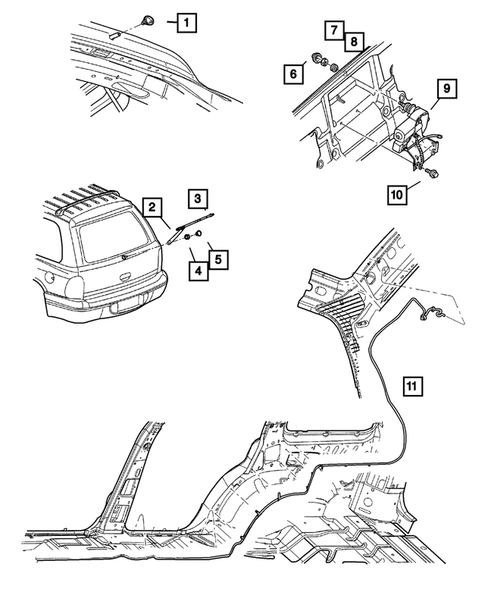 Rear Wiper and Washer System for 2003 Dodge Durango #0